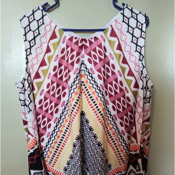 Flowy Colorful Tank Top Fun Pattern - Picture 3 of 4